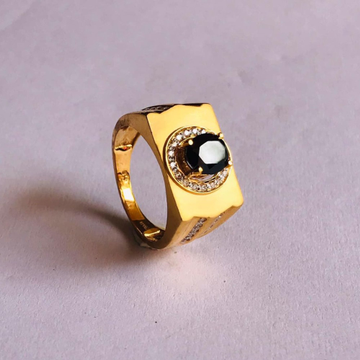 Gold gents ring black diamond by 