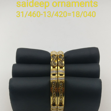 916 22 kt copper Bangles design Kadli by Saideep Jewels