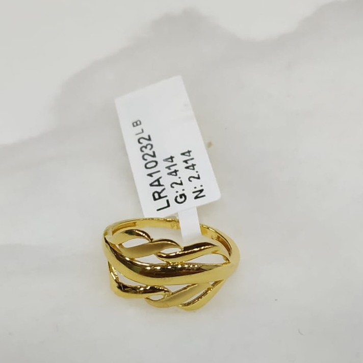 916 Gold Modern Plain Design Ring 
