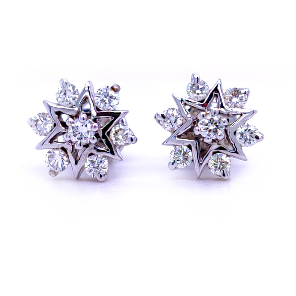 Starlet diamond earring in white gold