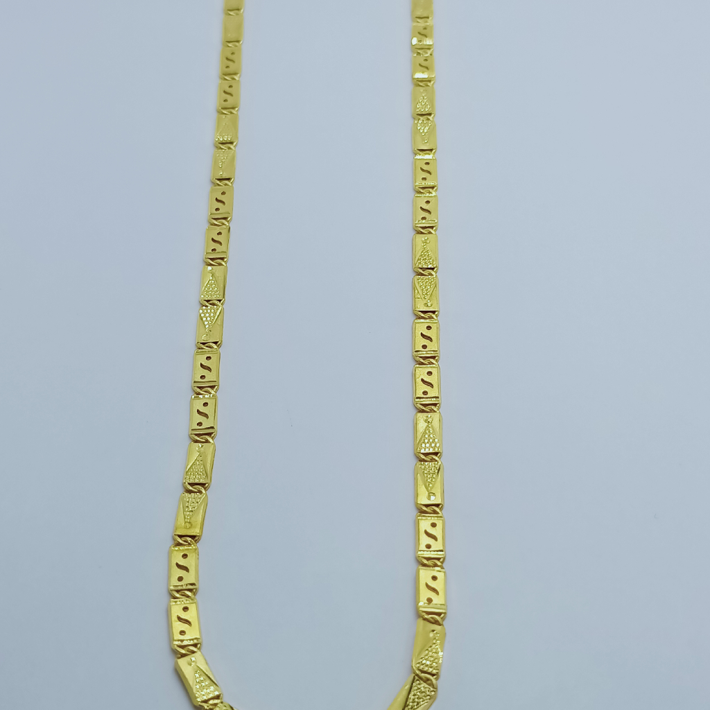 22k plain gold design hollow navabi chain