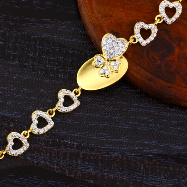916 Gold Ladies Hallmark Bracelet LB414