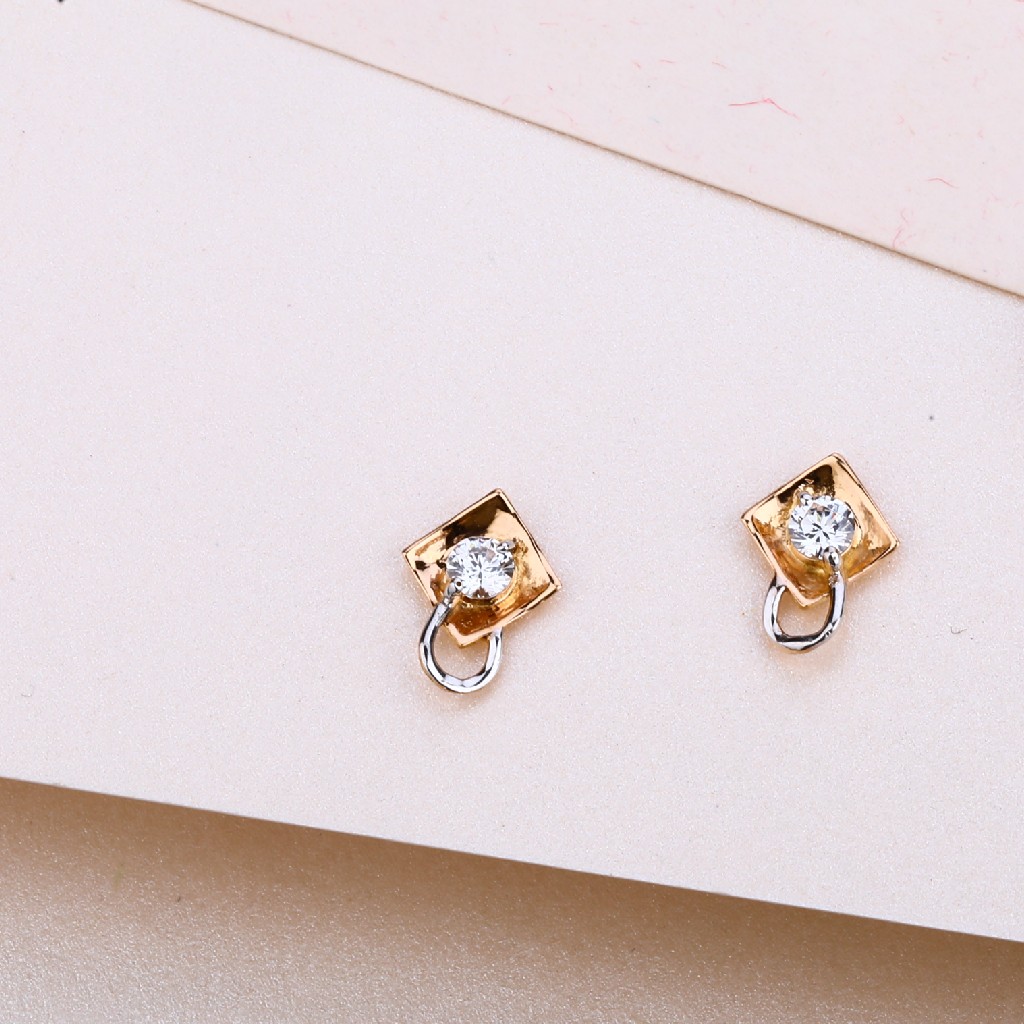 18CT Rose Gold Cz Diamond Pendant Set RPS10