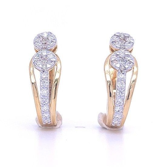 Buy Melorra 18k Rose Gold  Diamond Earrings for Women Online At Best Price   Tata CLiQ