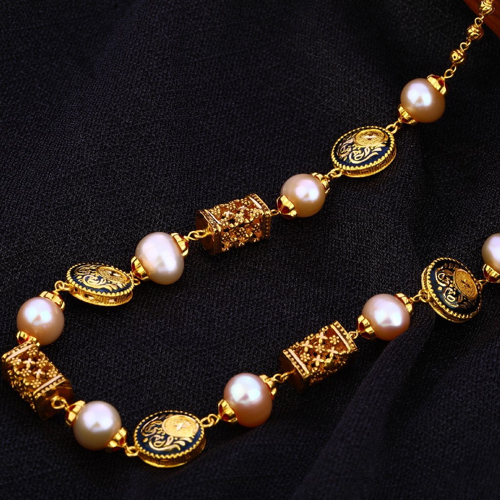 22KT Gold Ladies Fancy Antique Chain Mala AC183