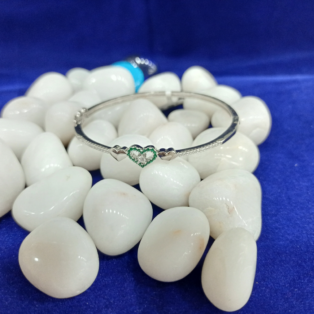 92.5 silver bracelet fancy heart shape