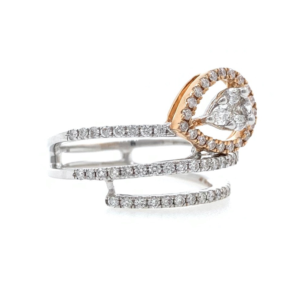 18kt / 750 White Gold Fancy Diamond Ladies Ring 9LR225
