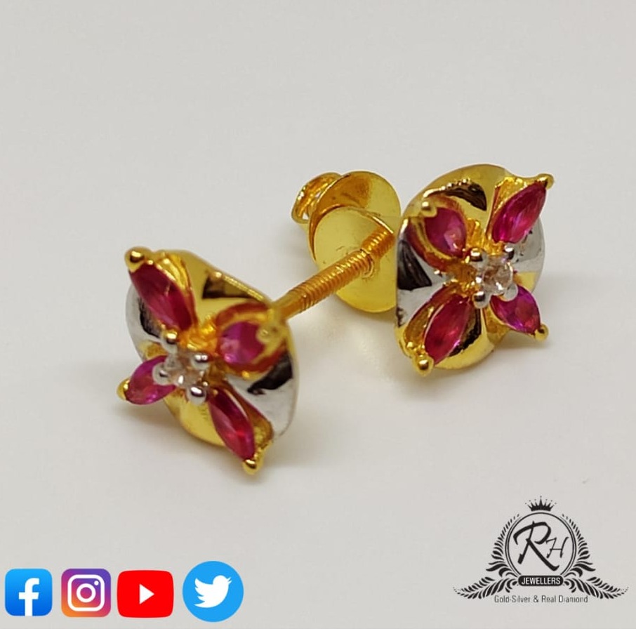 22 carat gold classical earrings RH-ER563