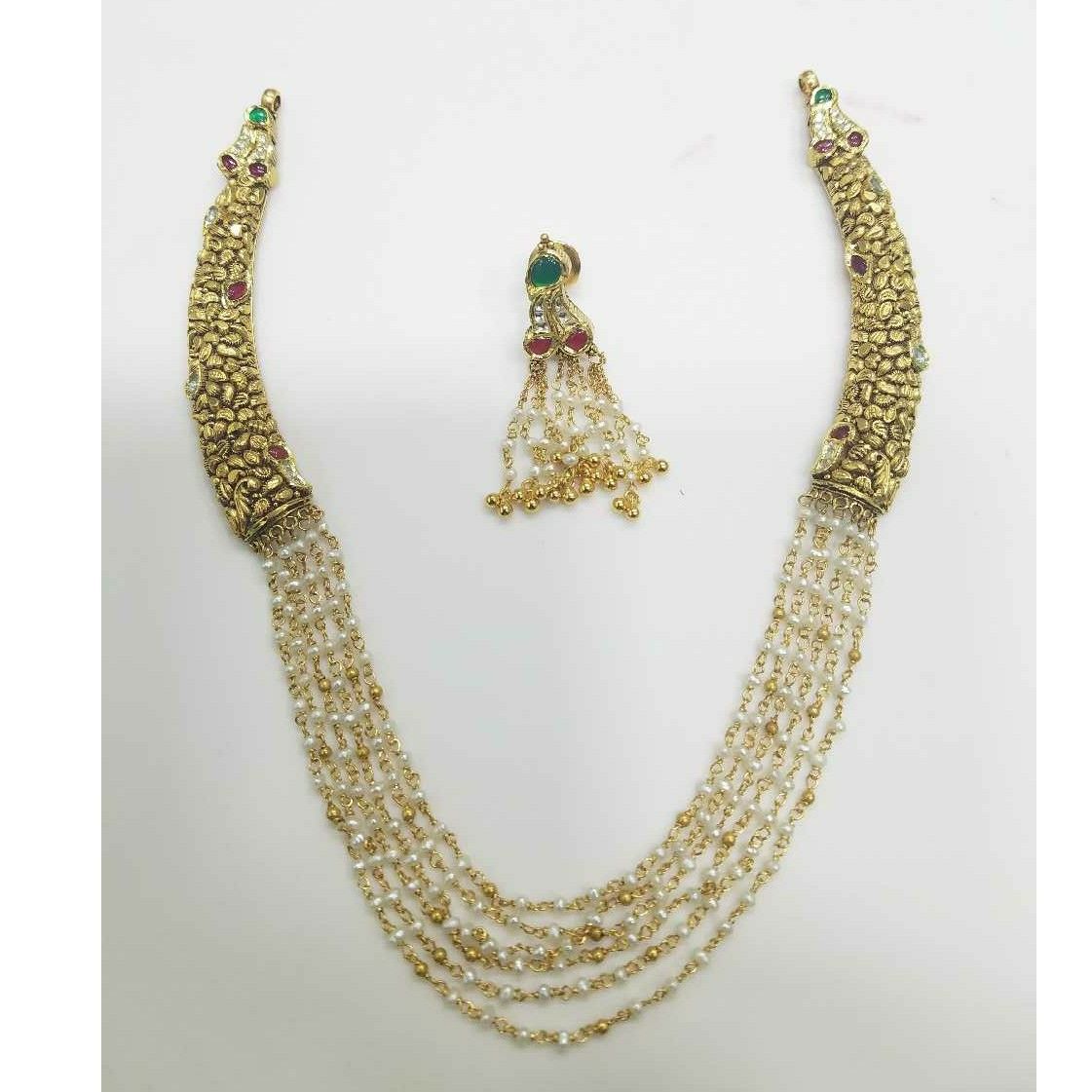 Slider Necklace Set 916 Gold With Beads