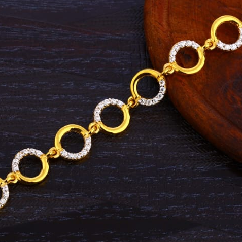 22KT Gold Ladies CZ Stylish Bracelet LB359