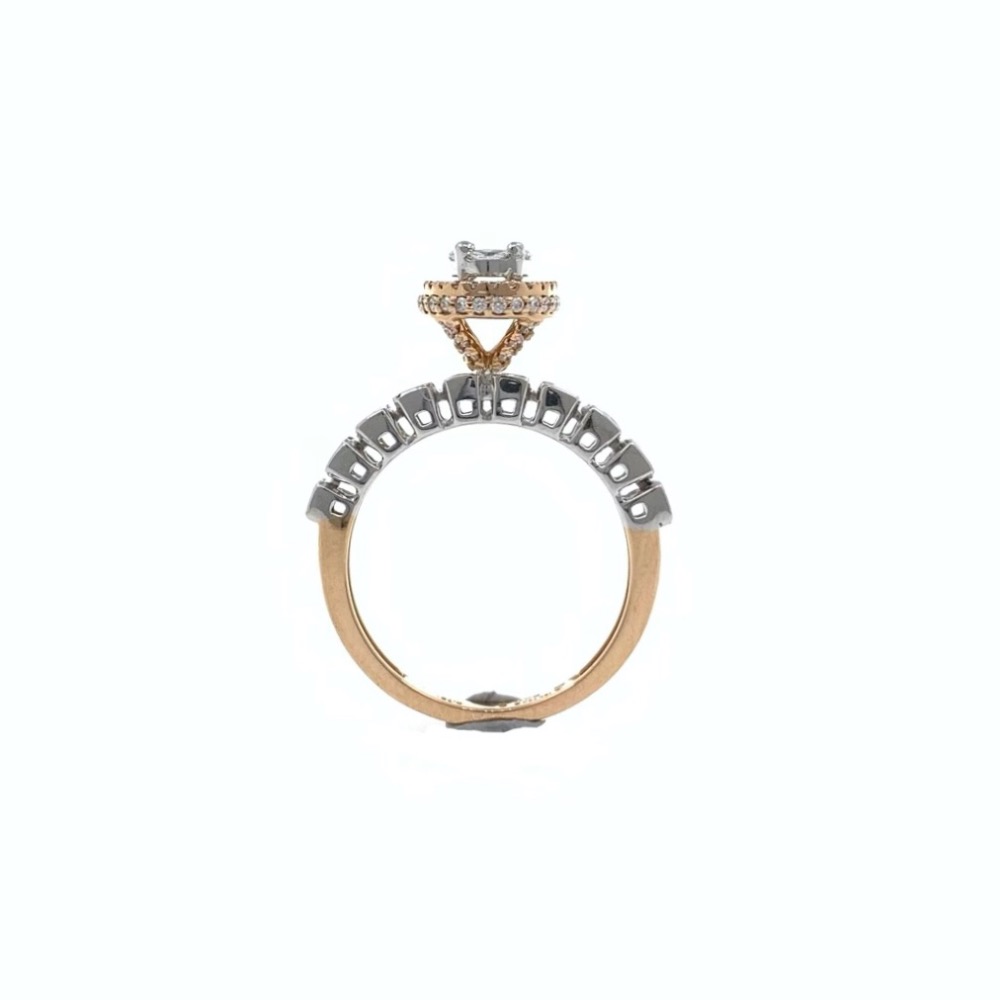 Mooi Diamond ring with pressure Setting using Marquise Princess Baguette and Round Diamonds 0LR40