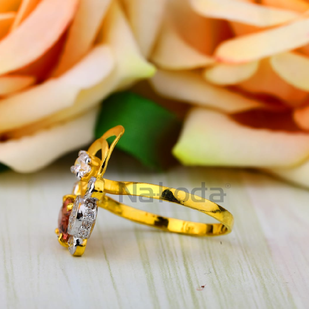916 Gold CZ Ladies Delicate Ring LLR389