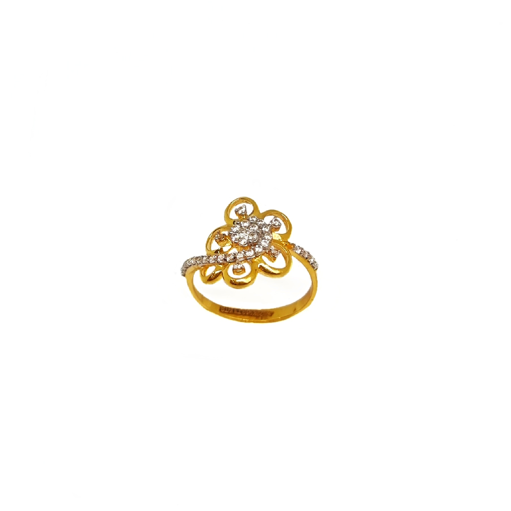 Flower Design Ladies Ring In 22K Gold MGA - LRG1531