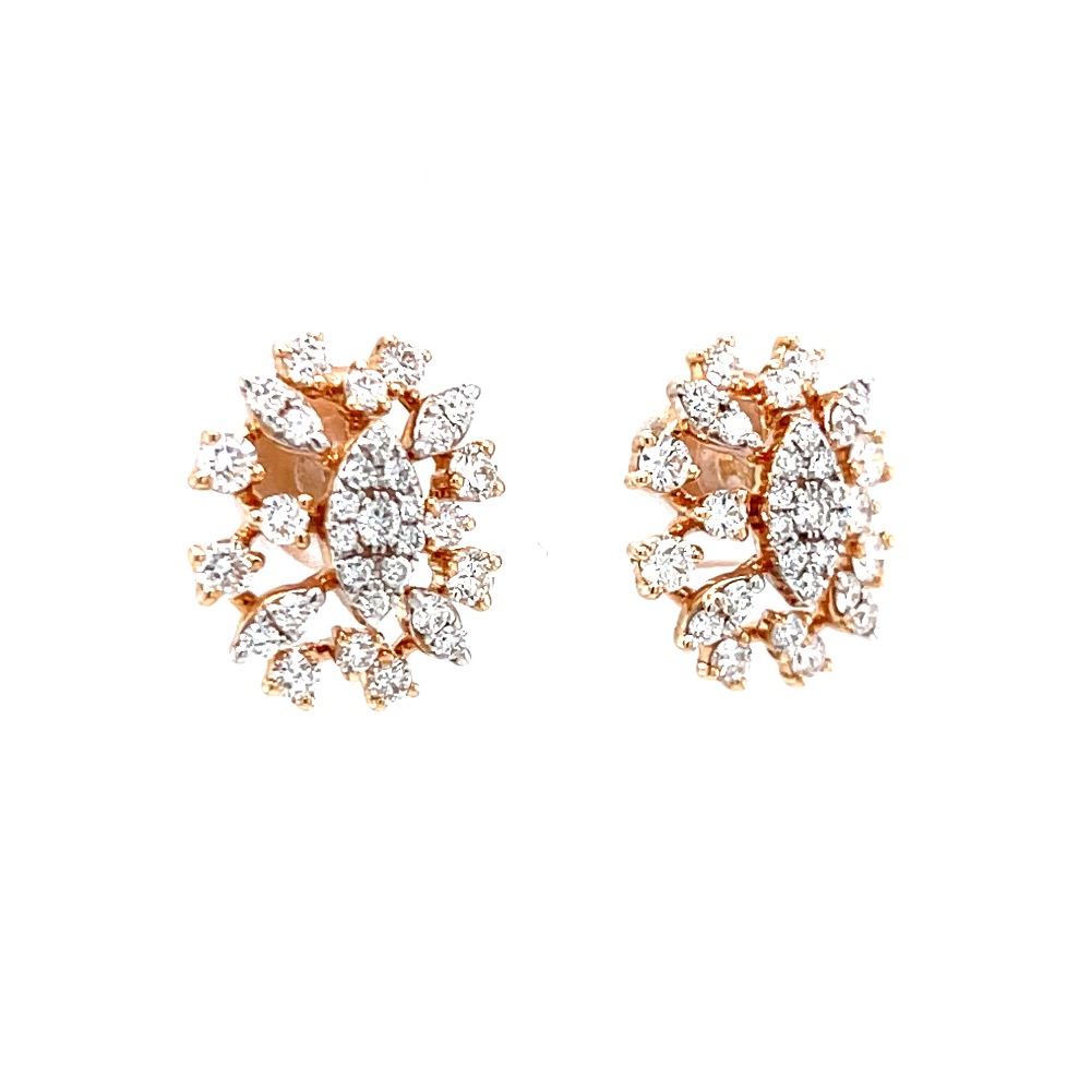 Bonita diamond earrings in hallmarked 18k rose gold 0top79