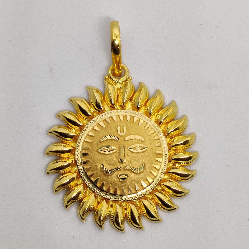 Buy quality 916 Gold Surya Pendant in Ahmedabad