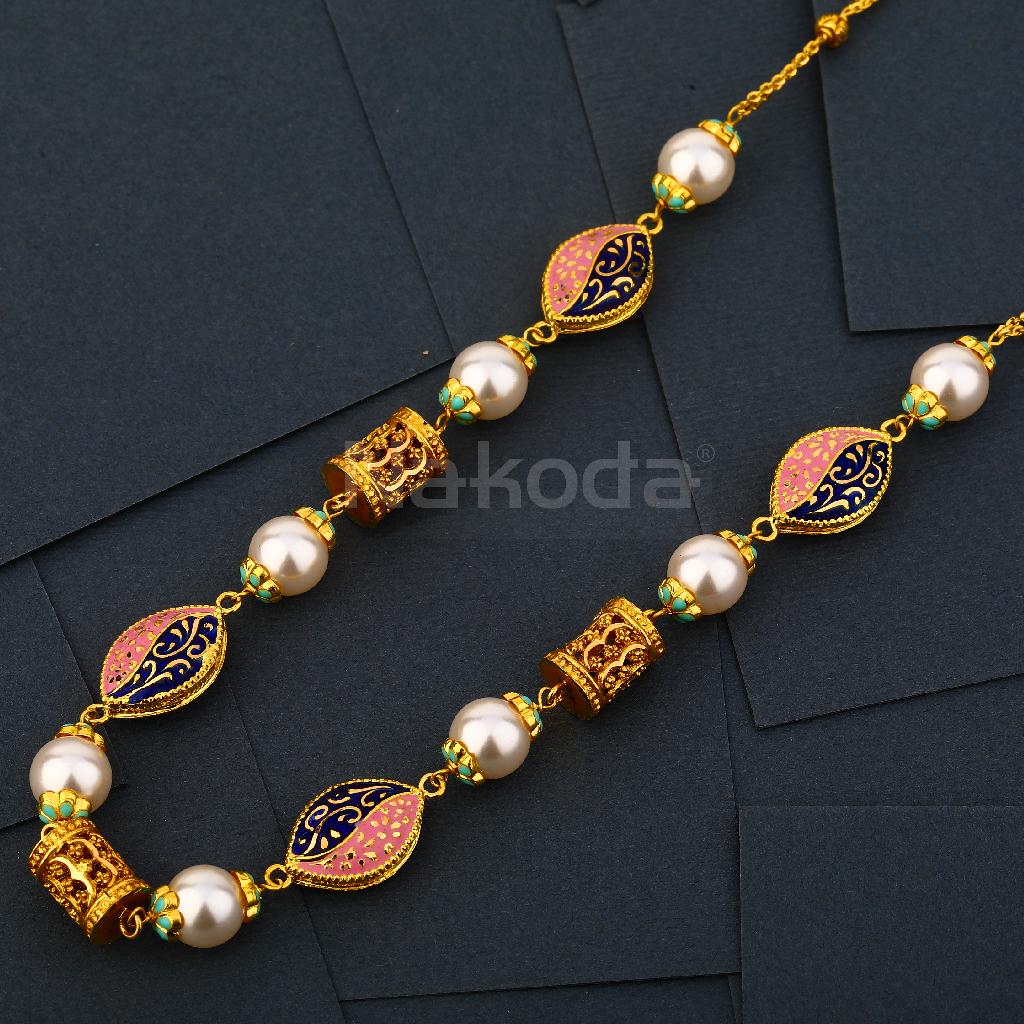 916 Gold Ladies Exclusive Antique Chain Mala AC313