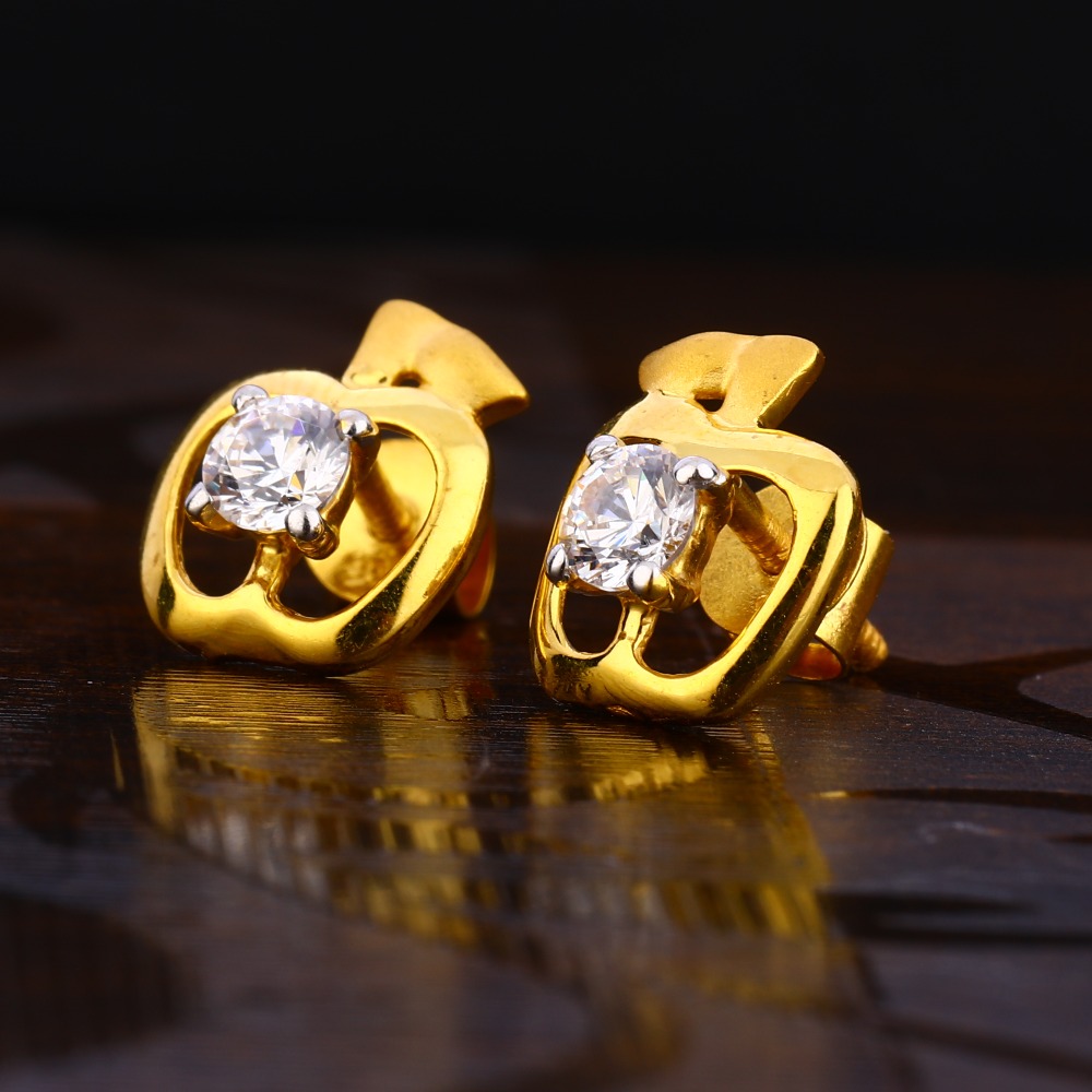 22KT Gold Ladies Exclusive Solitaire Earring LSE220