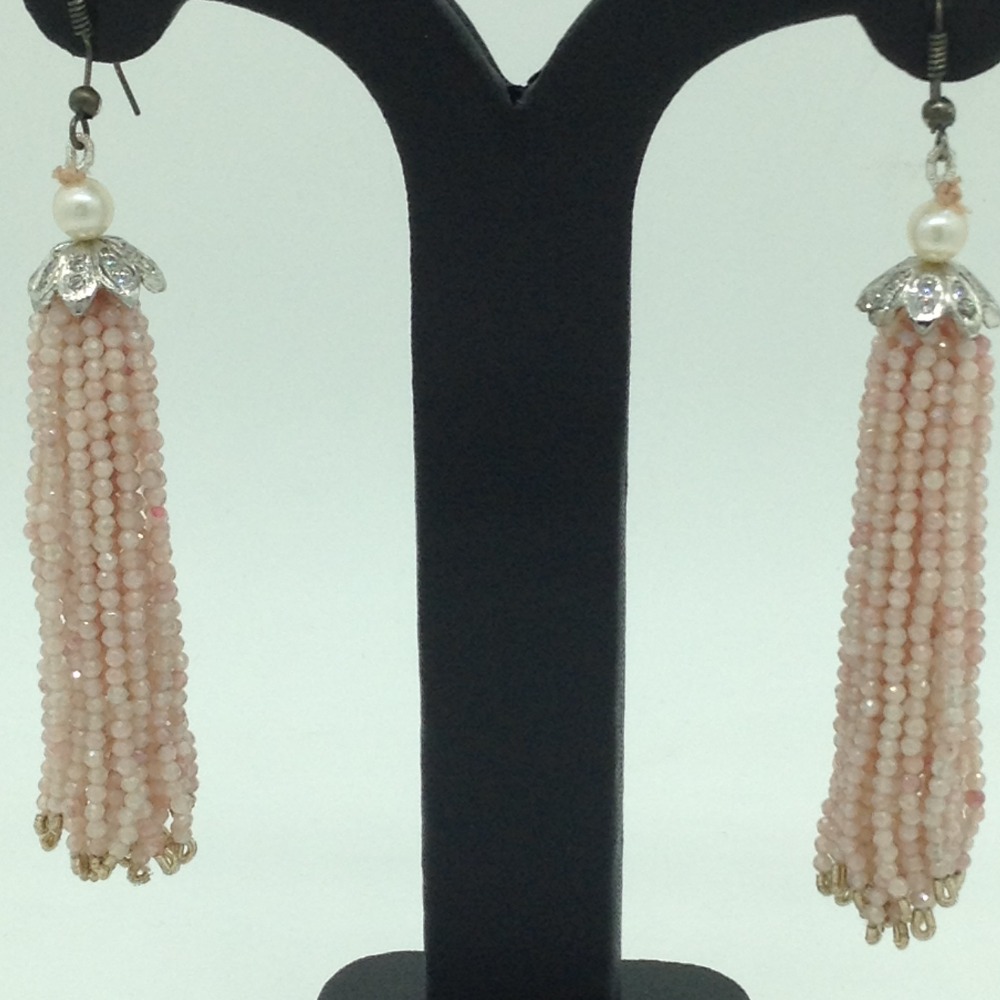 Pink Opal Stones Ear Chandelier Hangings JER0024