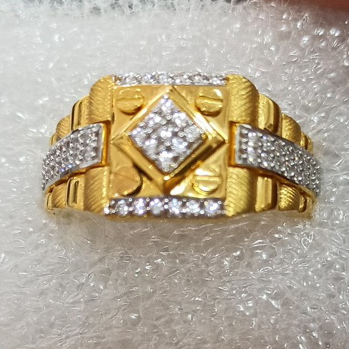 22k(916)Fancy Gents Diamond Ring