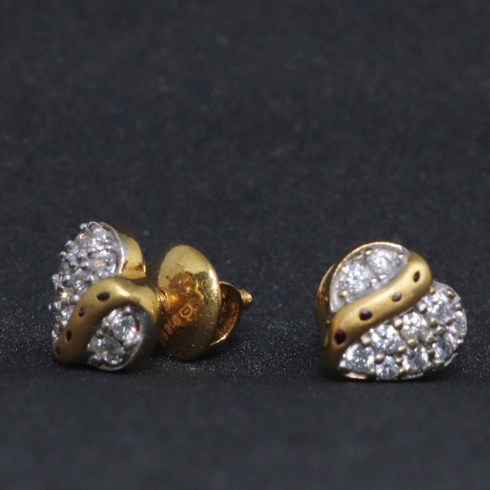Buy quality 22KT / 916 Gold fancy delicate Hart shape earring for ...