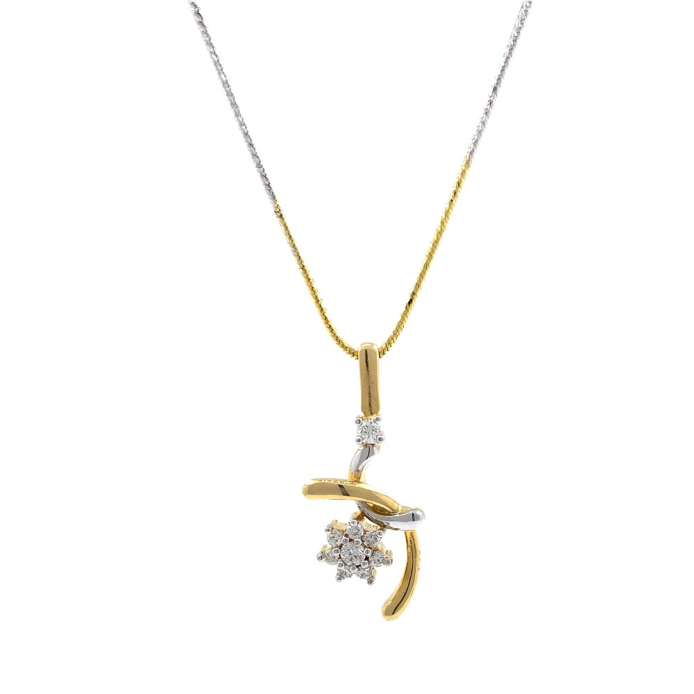 Mignonne Floral Diamond Pendant in Yellow Gold 7SHP58