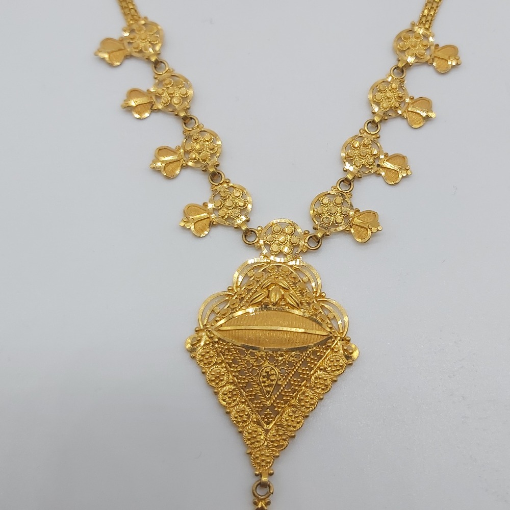 gold fancy stylish delicate necklace set