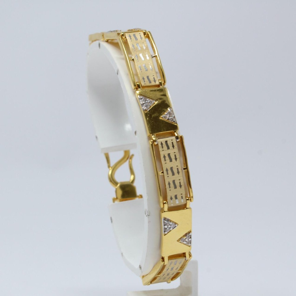 916 Gold Fancy Gents Lucky bracelet KV-GB001