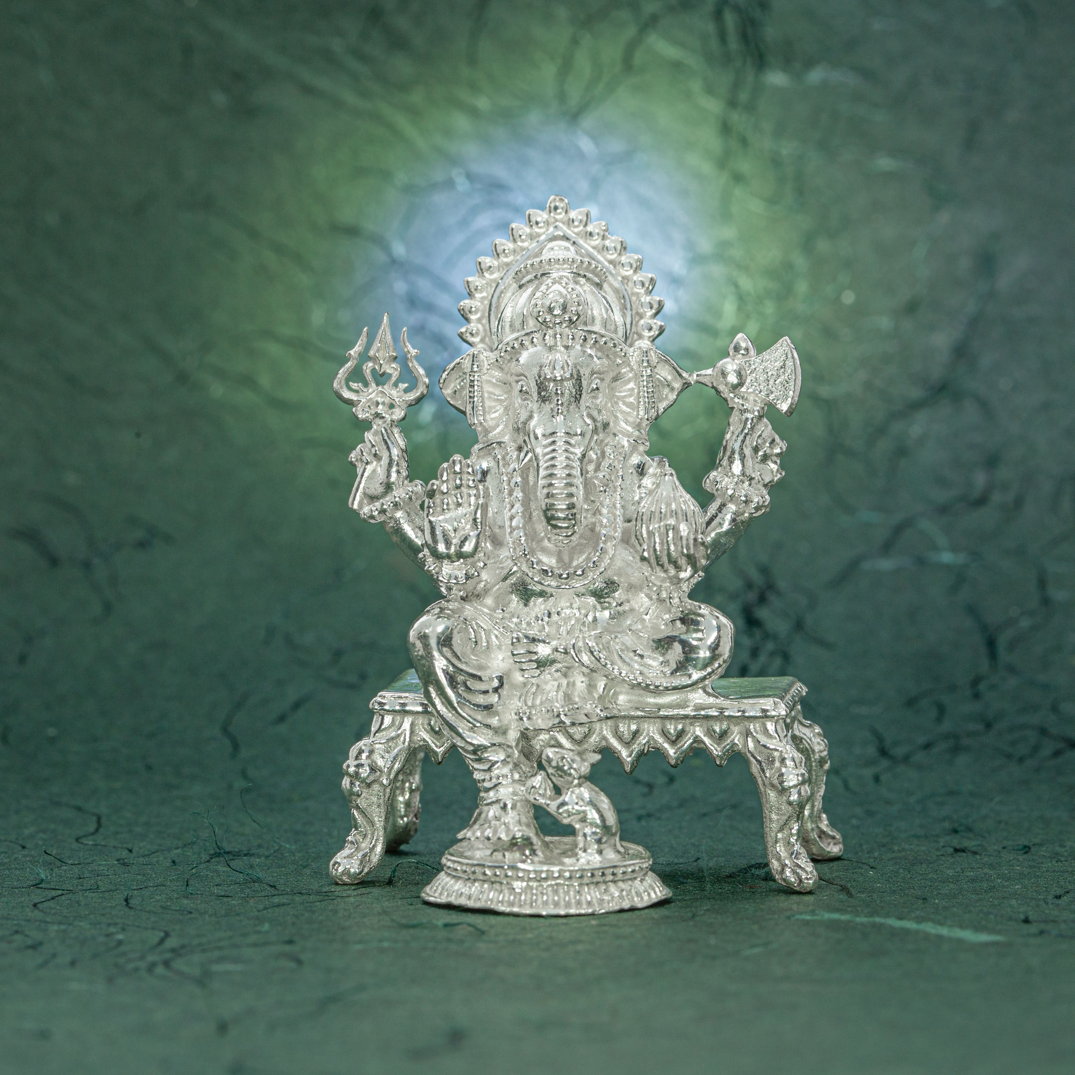Ganesha Murti In Silver