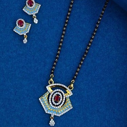 22Kt Gold antic Colourful Mangalsutra RH-MS022
