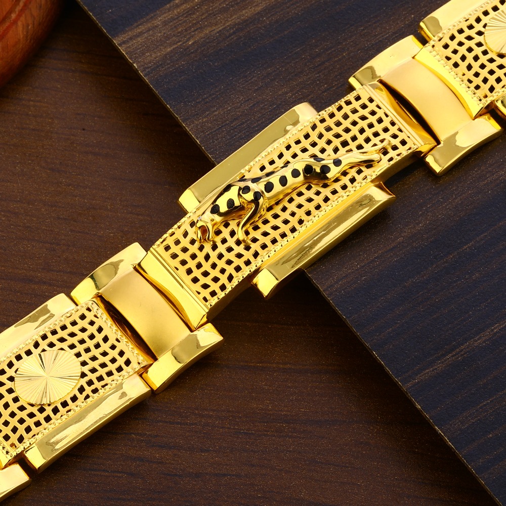 916 Gold Gentlemen's exclusive Plain Bracelet MPB384