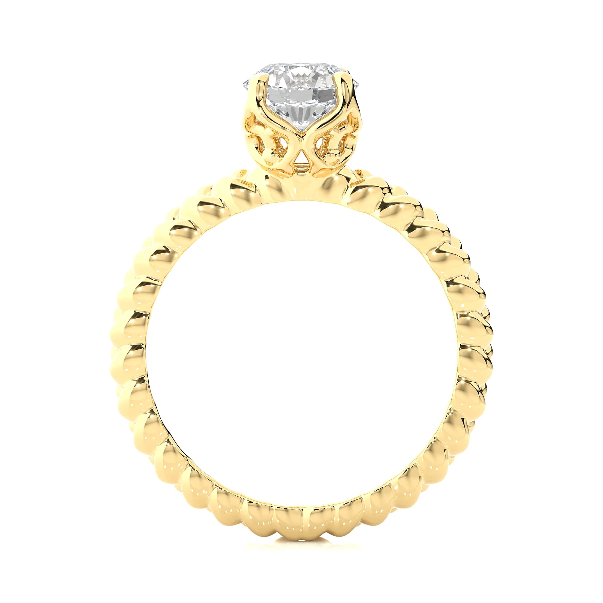 Dazzling Solitaire Ring YG