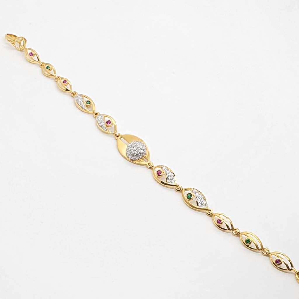 91.6 Gold Fancy Diamond Ladies Bracelet