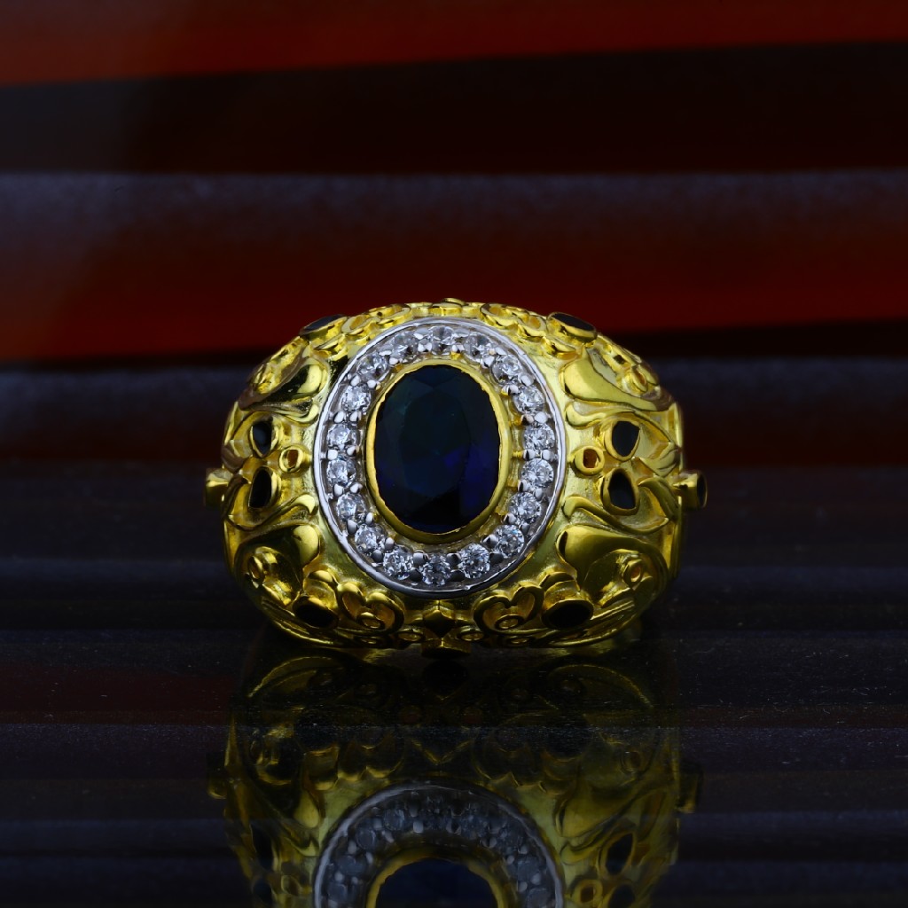 Buy quality Mens Exclusive Heavy Designer 916 Gold Ring-MHR08 in Ahmedabad