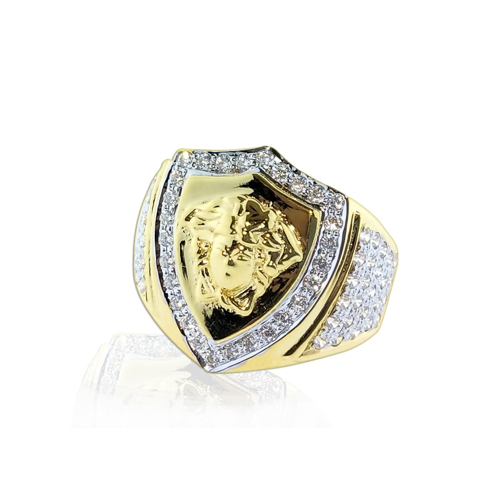 916 Gold Designer CZ Ring For Men SO-R003