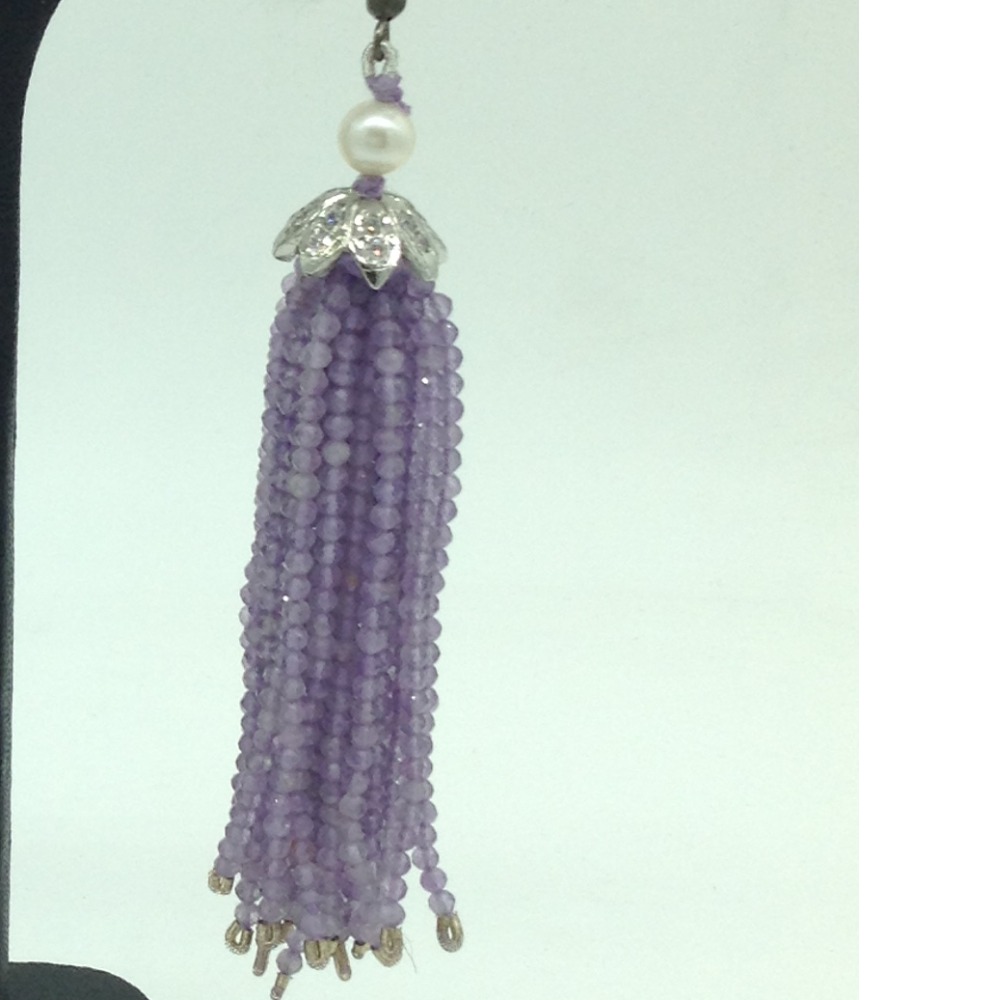 Purple Amethyst Stones Ear Chandelier Hangings JER0022