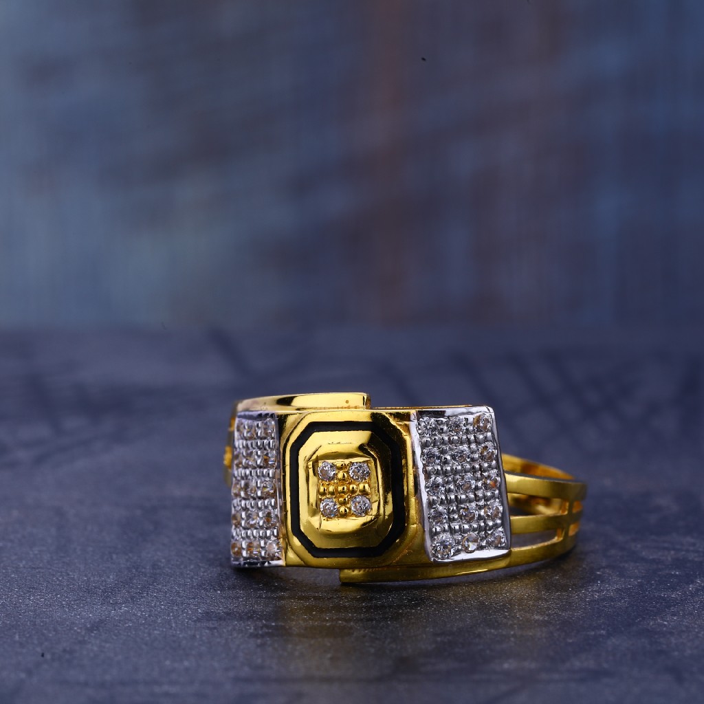 22CT Cz Gold Fancy Gentlemen's Ring MR706