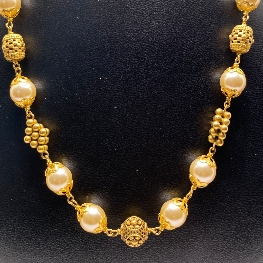 22k Gold Antique pearls necklace