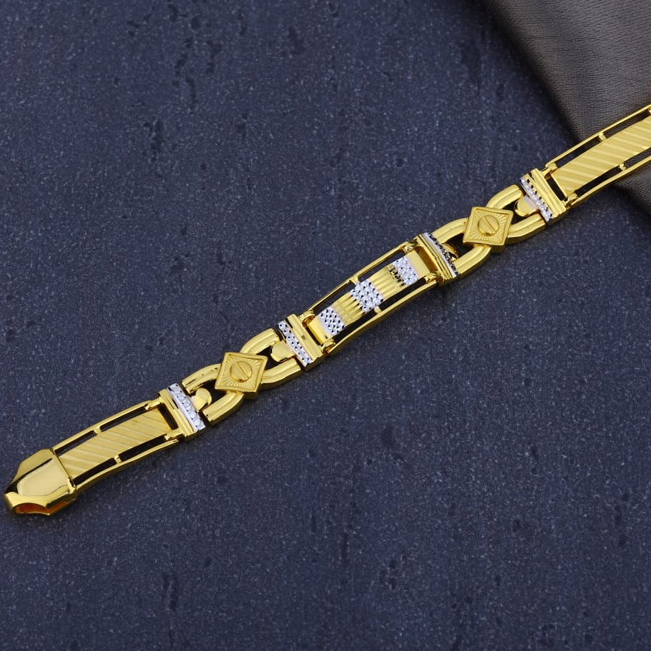 916 Gold Mens Plain Stylish Bracelet MPB296