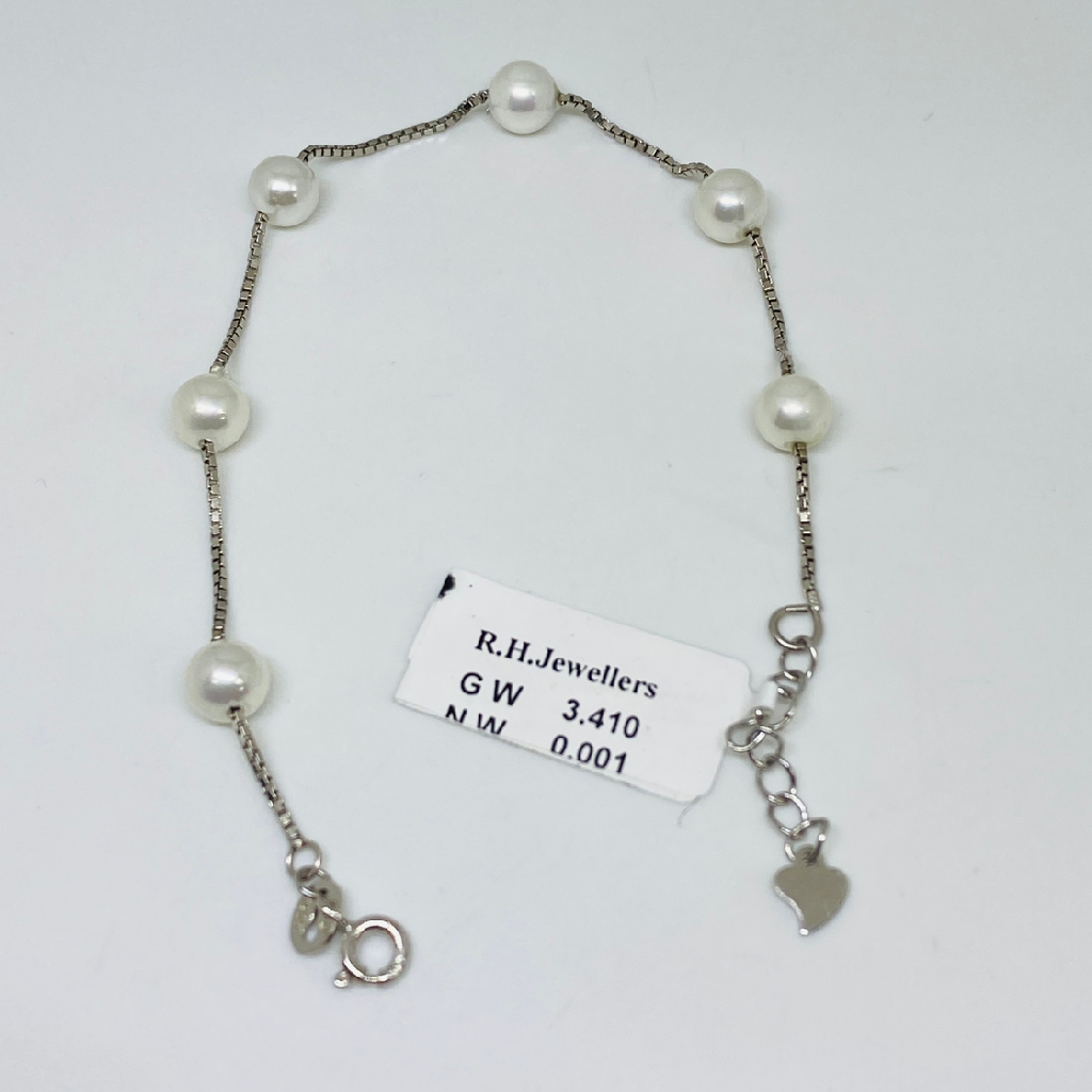 925 Silver Fancy Pearl Bracelet