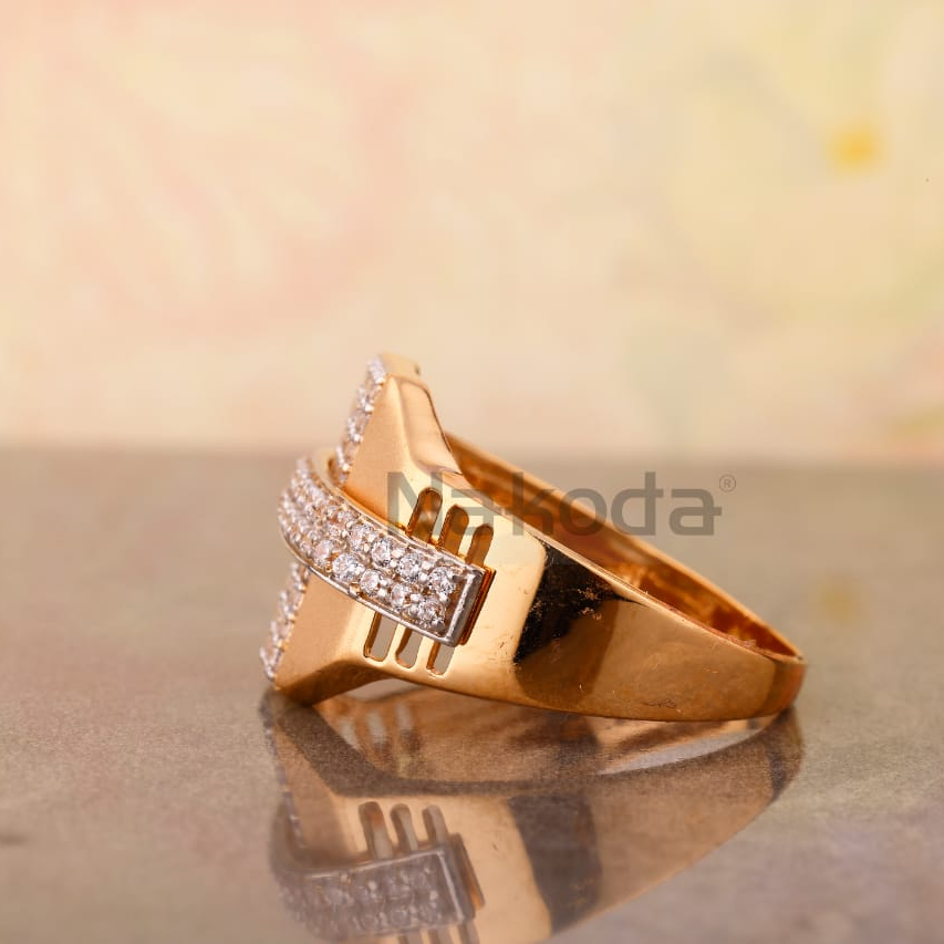 750 Rose Gold Hallmark Exclusive Men's Ring RMR114