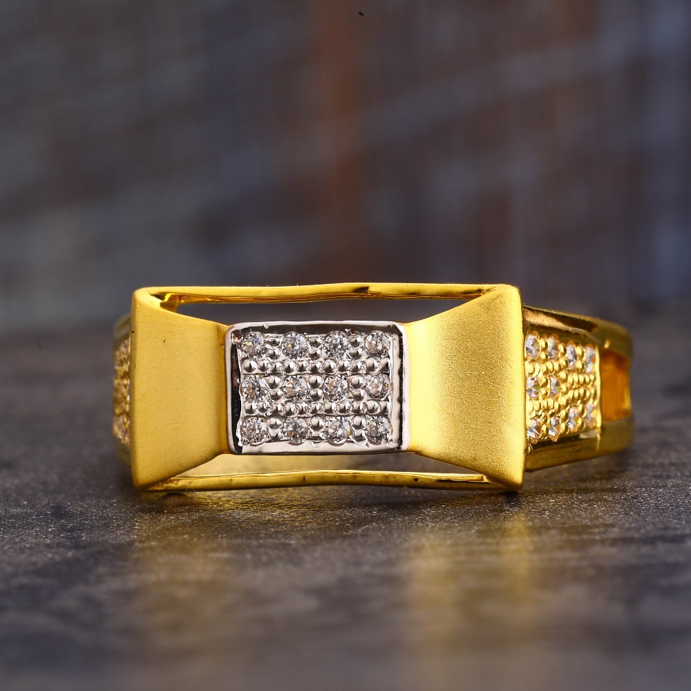 22KT Gold CZ Hallmark Exclusive  Gentlemen's Ring MR628