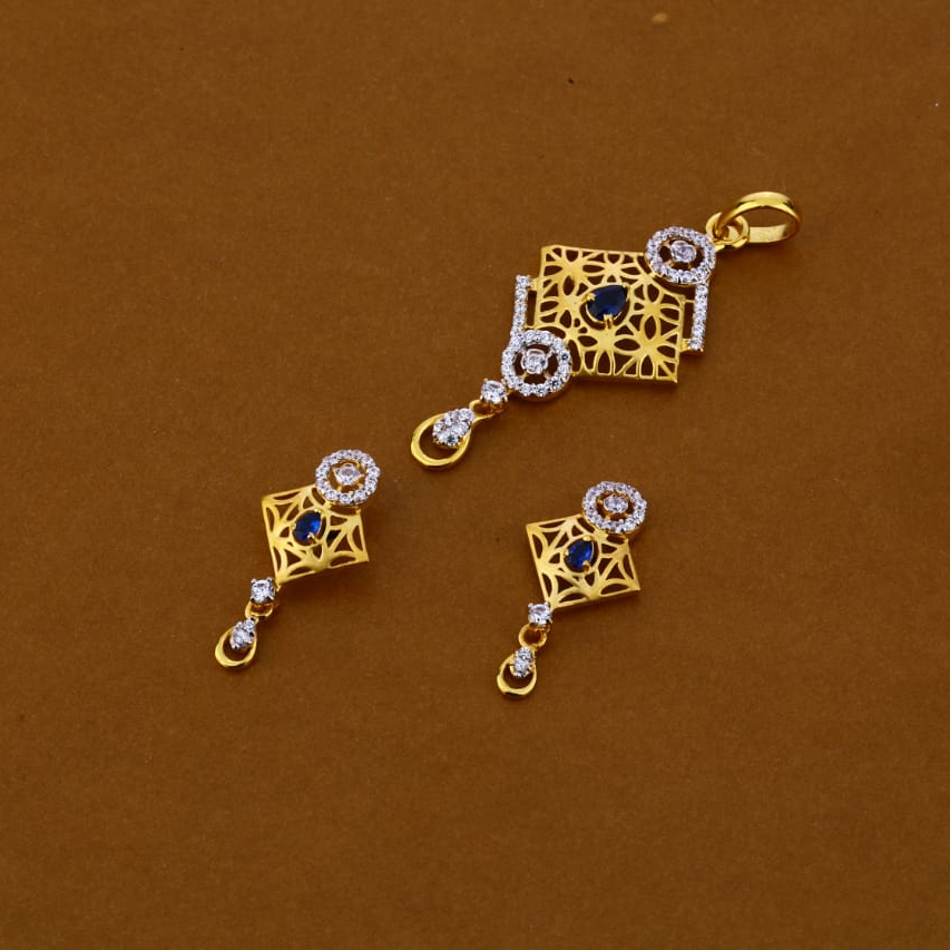 916 Gold Fancy Ladies Pendant Set FPS235