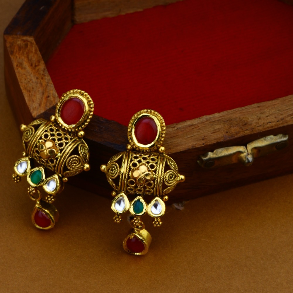 916 Gold Antique Designer Necklace Set