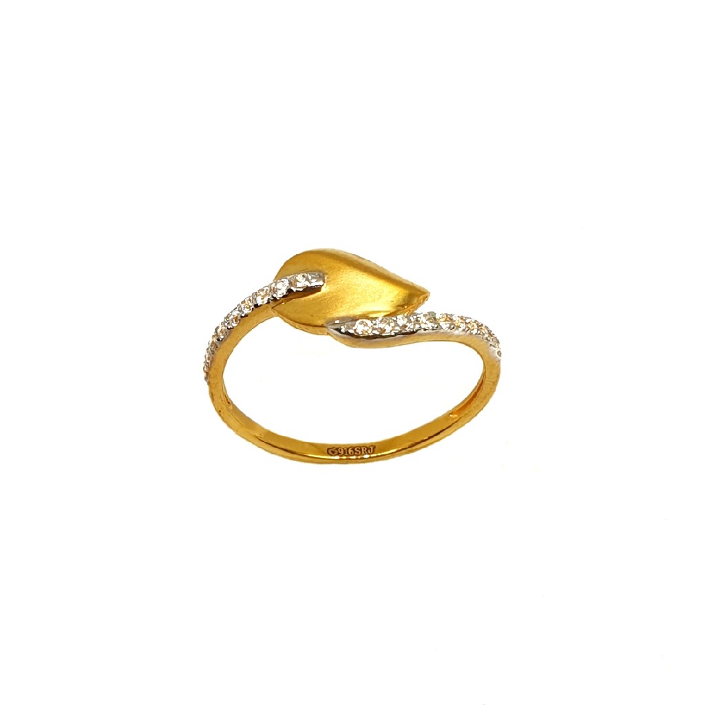 22K Gold Matte Finish Designer Ring MGA - LRG1070