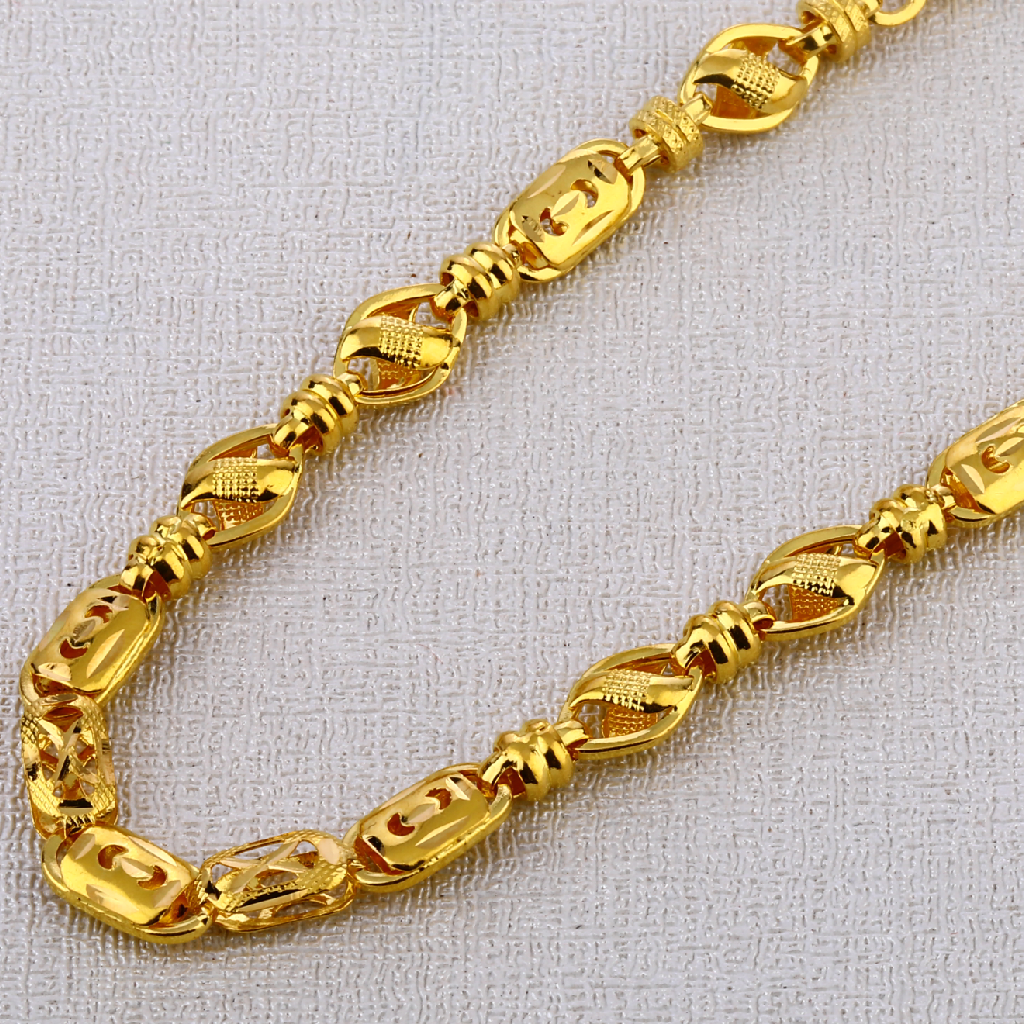 Manufacturer of 22kt gold mens hallmark gorgeous choco chain mch608 ...