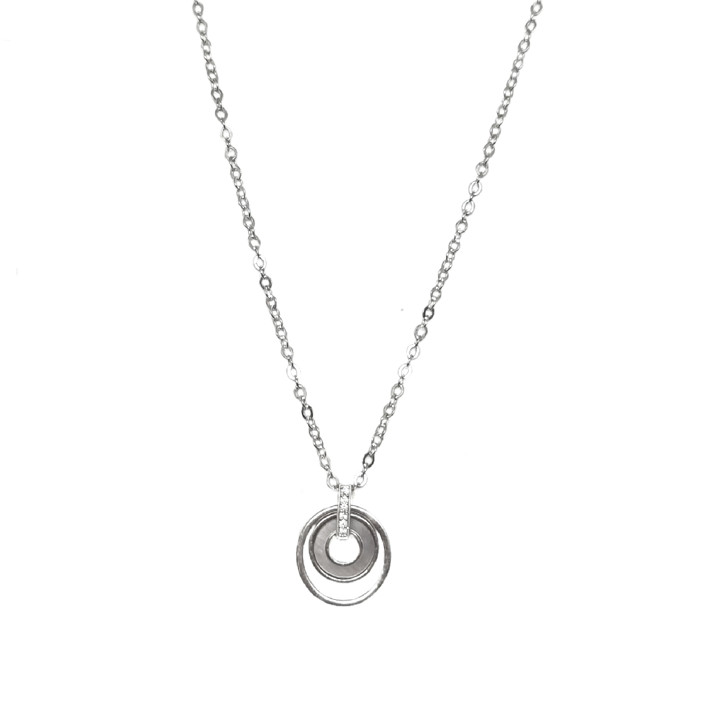 Round Pendant With Chain In 925 Sterling Silver MGA - CHS2287