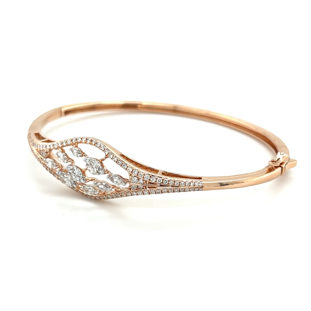 Azhagu Fancy Diamond Bracelet with Marquise Solitaire Look