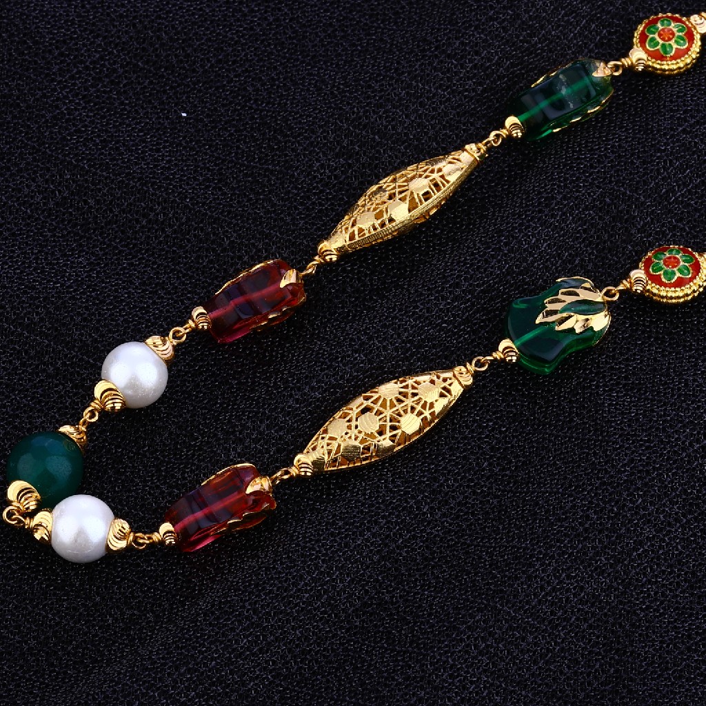 Ladies Fancy Designer Moti 22K Gold Mala-AC112