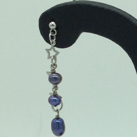 Pearl Silver Ear Hangings JER0093