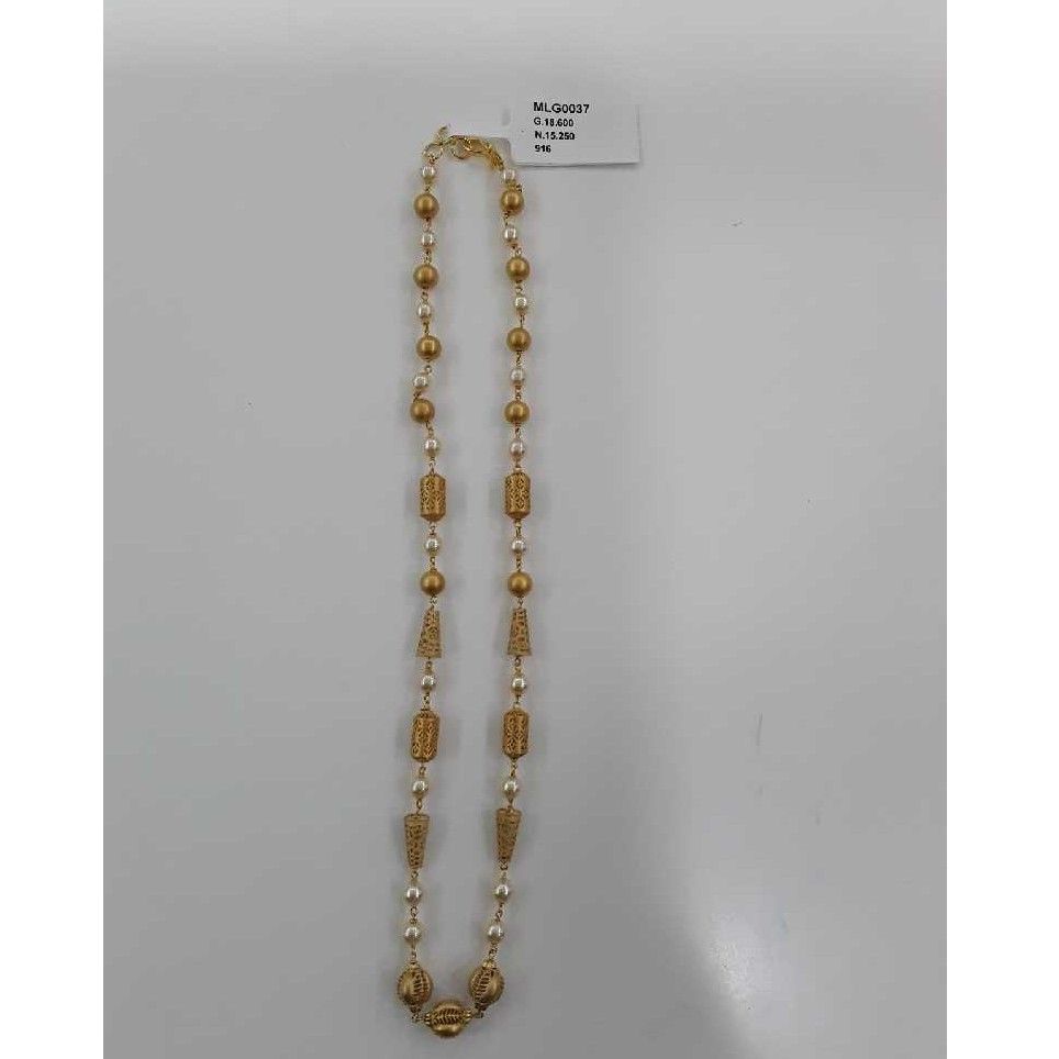 916 Antique Gold Casting Para With Pearl's Mala
